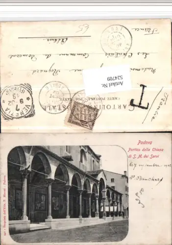 524709,Veneto Padova Padua Portico della Chiesa di S.M. Di Servi Kirche Arkaden