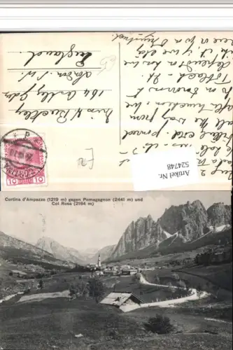 524748,Veneto Belluno Cortina d'Ampezzo Totale geg. Pomagagnon Bergkulisse