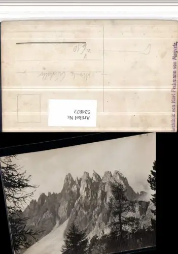 524872,Veneto Belluno Monte Cristallo b. Cortina pub Karl Pechmann Magvetz