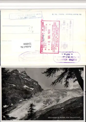 524908,Veneto Belluno Madasch di Fuori con Ghiacciaio Gletscher