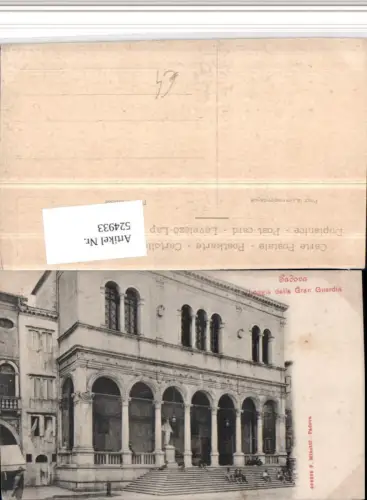 524933,Veneto Padova Padua Loggia della Gran Guardia Arkaden