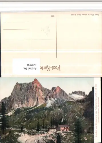 524938,Veneto Belluno Falzaregopass Gasthof Bergkulisse pub J. Werth 376