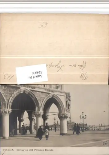 524950,Veneto Venezia Venedig Dettaglio del Palazzo Ducale Arkaden Dampfer