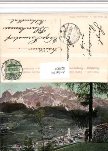 524953,Veneto Belluno Cortina geg. Tofana Totale Bergkulisse