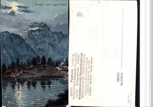 525080,Künstler AK H. Treiber Belluno Sorapiss Lago Federa Cortina