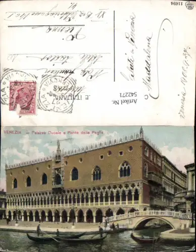 542271,Veneto Venezia Venedig Palazzo Ducale Gondel Paglia