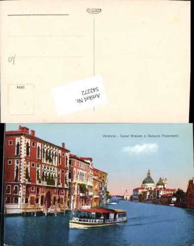 542272,Veneto Venezia Venedig Canal Grande Palazzo Franchetti Schiff