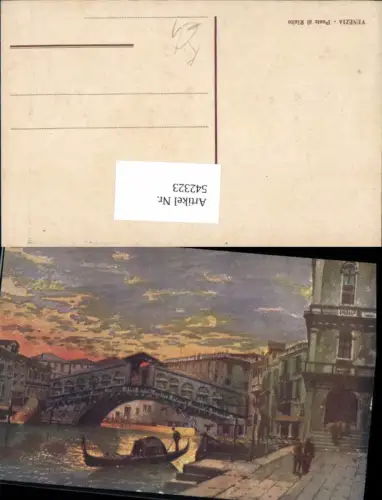 542323,Künstler AK Veneto Venezia Venedig Ponte di Rialto