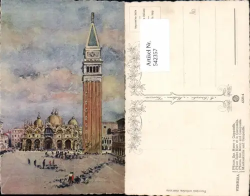 542357,Künstler AK Veneto Venezia Venedig Markuskirche San marco