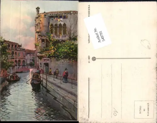 549791,tolle Künstler AK Veneto Venezia Venedig Rio delle maravegie