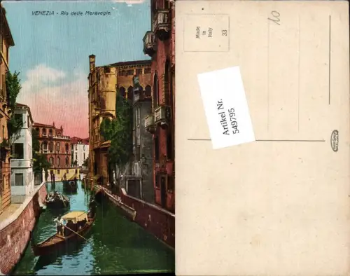 549795,Veneto Venezia Venedig Gondel Rio delle Meravegie