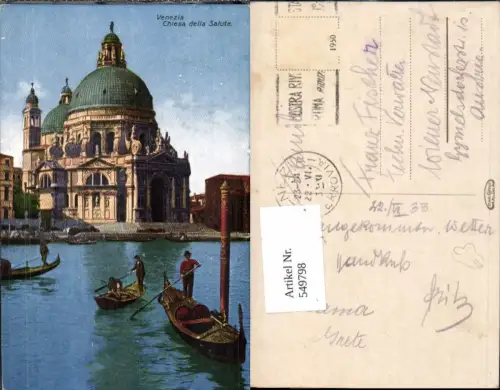 549798,Veneto Venezia Venedig Gondel Chiesa della Salute