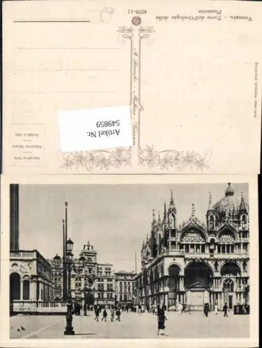 549859,Veneto Venezia Venedig Torre dell Orologio dalla Piazzetta