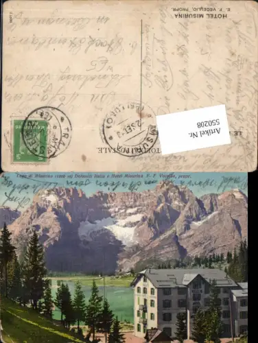 550208,Italy tolle AK Belluno Auronzo di Cadore Misurinasee Misurina Hotel