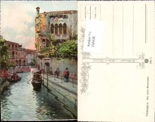 558426,tolle Künstler AK Veneto Venezia Venedig Rio delle Maravegie