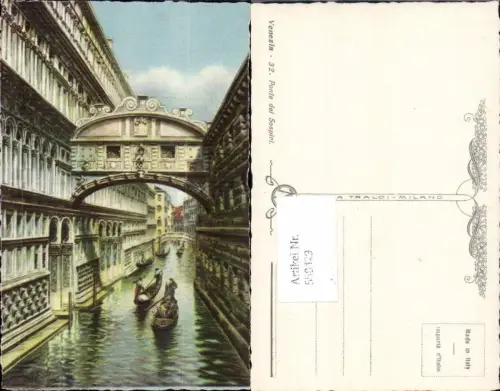 558429,tolle Künstler AK Veneto Venezia Venedig Ponte de Sospiri