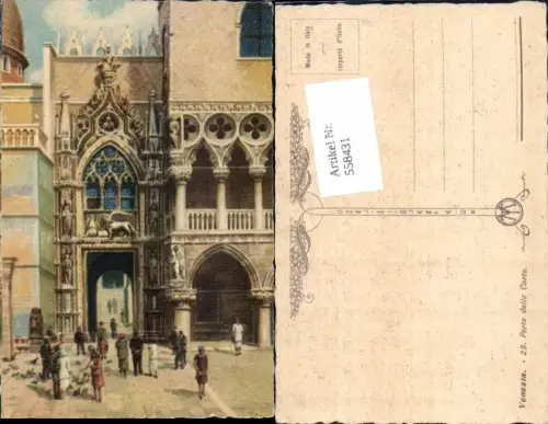 558431,tolle Künstler AK Veneto Venezia Venedig Tauben Fütterung