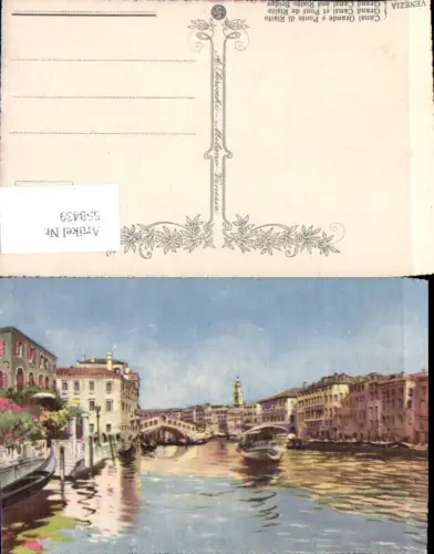 558439,tolle Künstler AK Veneto Venezia Venedig Rialto