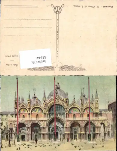 558441,tolle Künstler AK Veneto Venezia Venedig San Marco Chiesa