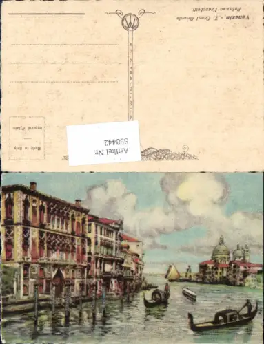 558442,tolle Künstler AK Veneto Venezia Venedig Canal Grande Palazzo Franchetti