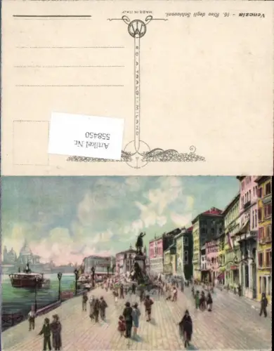 558450,tolle Künstler AK Veneto Venezia Venedig Riva degli Schiavoni