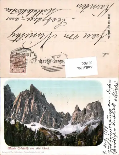 561900,Trentino Bolzano Monte Cristallo Tre Croci Toblach Auronzo di Cardore Cortina
