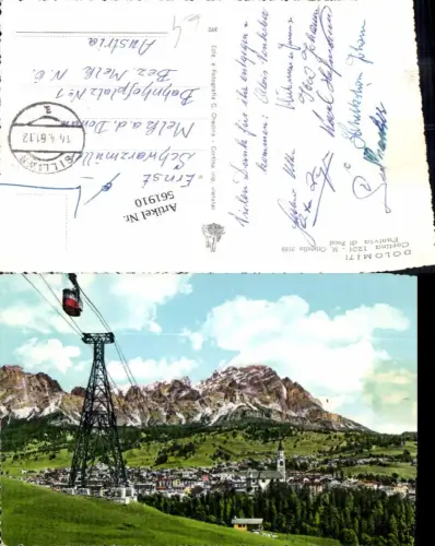 561910,Belluno Cortina Monte Cristallo Funivia di Pocol