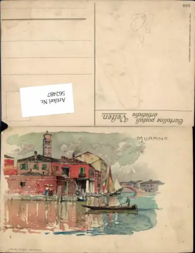 562487,Künstler Lithographie Manuel Wielandt Murano b. Venedig Venezia