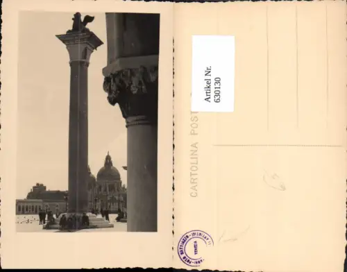 630130,Foto Ak Venezia Venedig Ansicht Löwensäule
