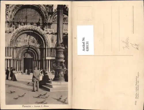 630131,Venezia Venedig Portale San Marco Tauben