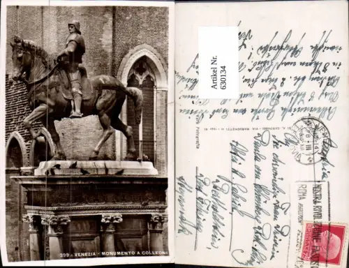 630134,Foto Ak Venezia Venedig Monumento a Colleoni Reiterdenkmal