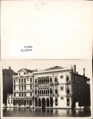630151,Foto Ak Venezia Venedig Canal Grande Ca d Oro Palais Contarini
