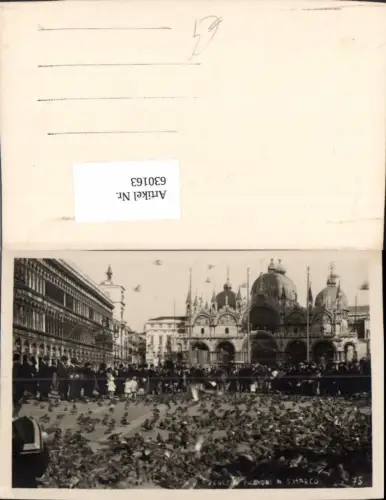 630163,Foto Ak Venezia Venedig Piazzetta S. Marco Markusplatz Tauben