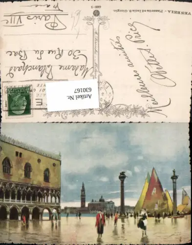630167,Künstler Ak Venezia Venedig Piazzetta ed Isola S. Giorgio