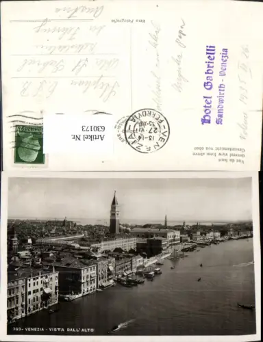 630173,Foto Ak Venezia Venedig Vista dall alto Gesamtansicht von oben