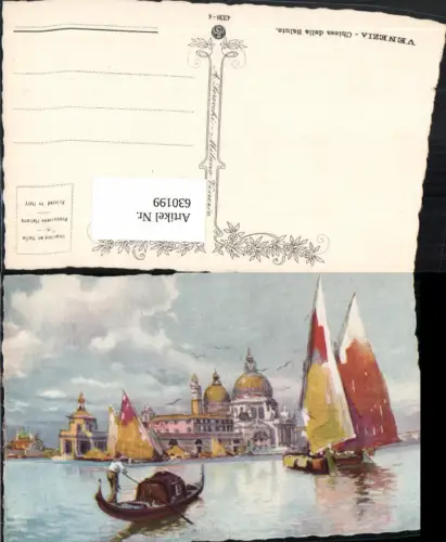 630199,Künstler Ak Venezia Venedig Chiesa della Salute Gondel