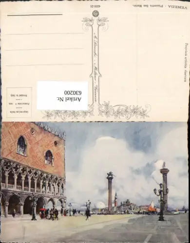 630200,Künstler Ak Venezia Venedig Piazzetta San Marco Markusplatz