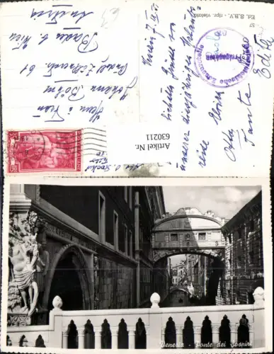 630211,Foto Ak Venezia Venedig Ponte di Sospiri Brücke Seufzerbrücke