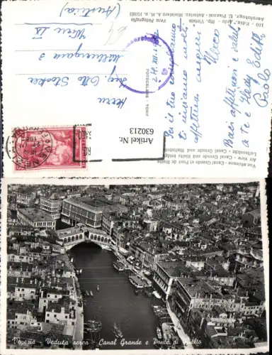 630213,Fliegeraufnahme Venezia Venedig Veduta aerea Canal Grande et Pont de Rialto