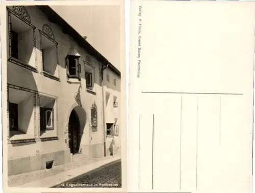 60838,Pontresina Engadinerhaus Strassenansicht