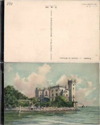 61730,Trieste Castello Miramar Künstlerkarte