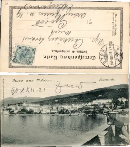 68850,Gruss aus Volosca Totale 1900