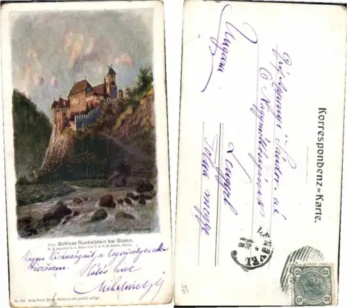 68864,Schloss Runkelstein b. Bozen M. Reisch sign. Südtirol
