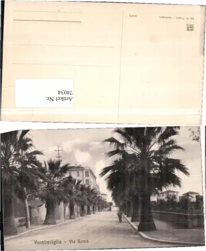 74034,Ventimiglia Via Rome Strassenpartie Palmen