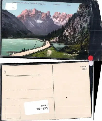 74645,Dürrensee Monte Cristallo Ampezzo Südtirol
