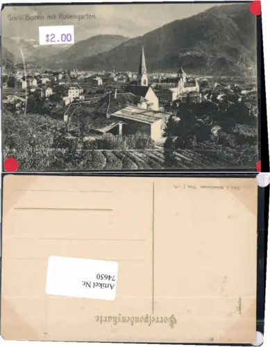 74650,Gries bei Bozen m. Rosengarten Südtirol