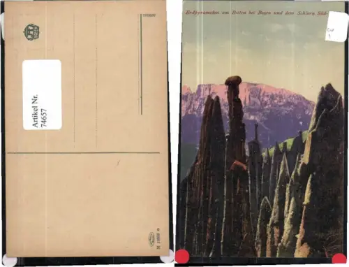 74657,Erdpyramiden am Ritten b. Bozen u. Schlern Südtirol