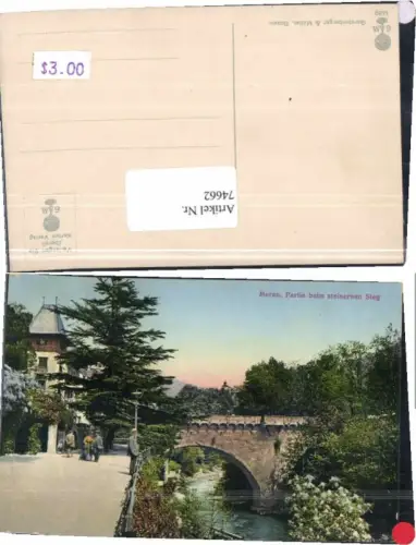 74662,Meran Partie am Steinernen Steg Leute 1915