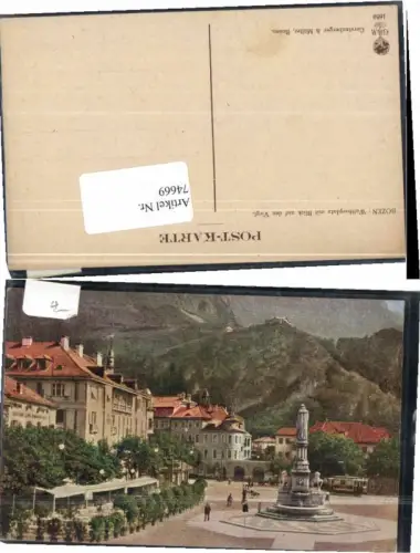 74669,Bozen Waltherplatz Blick auf Virgl pub Gerstenberger 1659