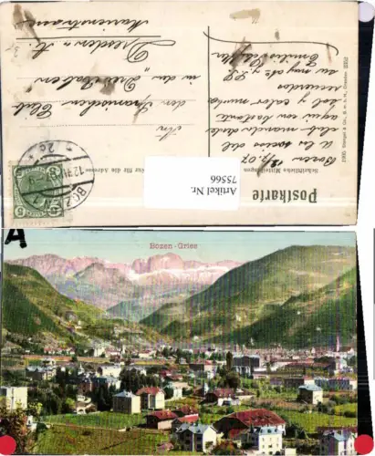 75566,Gries bei Bozen Bolzano Südtirol 1907pub Stengel Co 2352